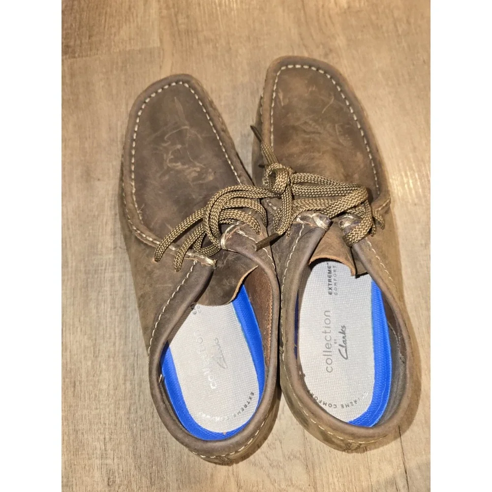 Size 9.5-‎ Clarks Shacre II Run Moc Slip-On Beeswax Leather